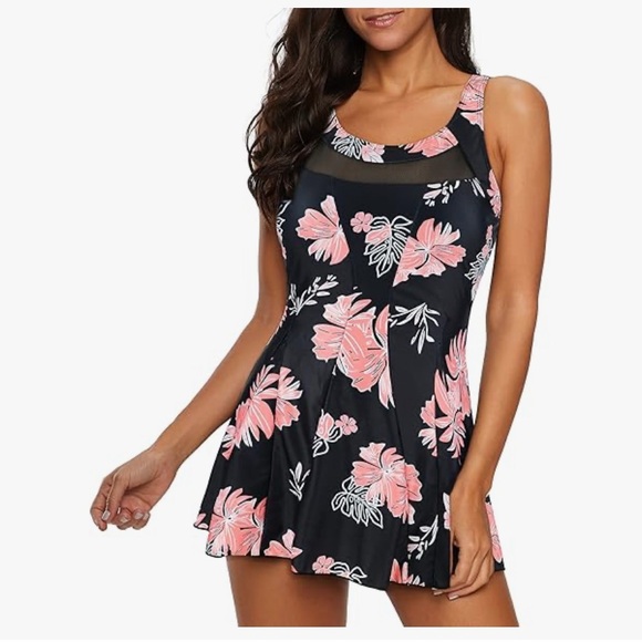 zando Other - Zando Women's Slimming Bathing Suit One Piece Swim Dress Tummy Control Floral M